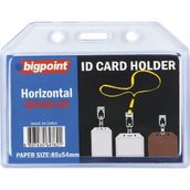 Bigpoint Kart Kabı Yaka Kartı Yatay Şeffaf 85x54mm 50 Li Paket