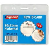 Bigpoint Kart Kabı Yaka Kartı Yatay Şeffaf 90X61Mm 100`Lü Paket