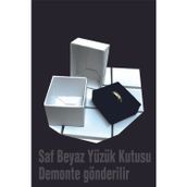 Bijuteri Kutucunuz Beyaz Renk Yüzük Kutusu 5,5x4,5x3,5cm Sünger - 24 Adet Demonte Sevk