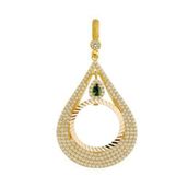 Bilezikhane Çerçeve Ucu Damla Model 5.75 Gram 14 Ayar Altın Kolye