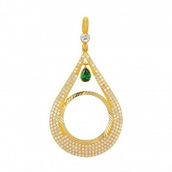 Bilezikhane Çerçeve Ucu Damla Model 6.25 Gram 14 Ayar Altın Kolye