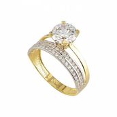 Bilezikhane Sırataşlı Alyans Tek Taş 2.65 Gram 14 Ayar Altın Yüzük