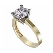 Bilezikhane Tek Taş Sarı 3.00 Gram 14 Ayar Altın Yüzük