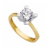 Bilezikhane Tek Taş Sarı 3.44 Gram 14 Ayar Altın Yüzük