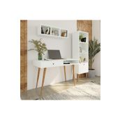 Bimossa U5010 Janus Raflı Kitaplıklı Beyaz Çalışma Masası