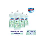 Bingo Sıvı Elde Bulaşık Deterjanı Sensitive 1500ml X 4 Adet