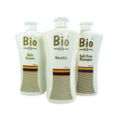 Bio Sis 3'lü Keratin-Saç Kremi-Düz ve Işıltılı Saçlar Botox Tuzsuz Şampuan Kutulu Brezilya Fönü Set