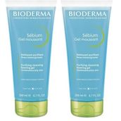 Bioderma Sebium Karma, Yağlı ve Akne Eğilimli Ciltler için Sivilce ve Siyah Nokta Karşıtı Günlük Yüz Temizleme Jeli 200 ml (2 paketi)