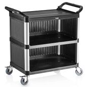 Biradlı 52x96x107 cm Plastik Monoblok Servis Arabası