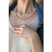 Birinci1926 925 Gümüş 6 mm Kadın Sıralı Kültür İncisi Kolye