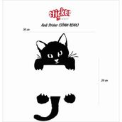 Birka Grafiti Siyah Kedi 50x47 Sticker
