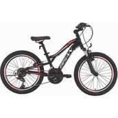 Bisan Buffalo 30 cm V 24 Jant 18 Vites Mat Siyah Kırmızı Çocuk Bisikleti