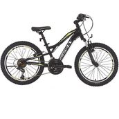Bisan Buffalo 30 cm V 24 Jant 18 Vites Mat Siyah Sarı Çocuk Bisikleti