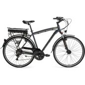 Bisan Comet 52 cm V 28 Jant 21 Vites Parlak Gri Sarı Elektrikli Bisiklet