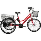 Bisan E-Porter Üç Tekerli Kırmızı Beyaz Elektrikli Bisiklet