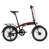 Bisan FX 3500-TRN 20 Jant 1x7 Vites Siyah Kırmızı Katlanabilir Bisiklet