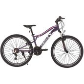 Bisan Gazelle 37 cm V 27.5 Jant 21 Vites Metalik Mor Açık Pembe Dağ Bisikleti