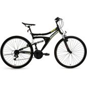 Bisan MTS4300 24 Jant 21 Vites Amortisörlü 40 cm Siyah Sarı Dağ Bisikleti