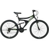 Bisan MTS4300 24 Jant 21 Vites Amortisörlü 40 cm Siyah Yeşil Dağ Bisikleti