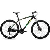 Bisan MTX 7200 Mat Siyah Yeşil 43 cm Kadro 26 inç Jant 24 Vites Dağ Bisikleti