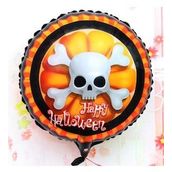 Bisepetim Halloween İskelet Kuru Kafa Folyo 18 inç Balon