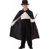 Bisepetim Siyah 90 cm Sihirbaz Şapkası ve Pelerini