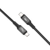 Bix 100W Hi-Speed 20Gbps 4K 60 Hz Koyu Gri 1 mt Örgülü Metalik Başlıklı Type-C Şarj Data ve Görüntü Kablosu