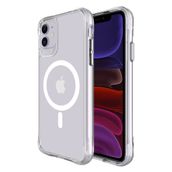 Bix iPhone 11 Transparan Şeffaf Güçlü Manyetik Üstün Darbe Koruması Magsafe Uyumlu Kılıf