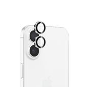 Bix iPhone 16 / 16 Plus 9H Gerçek Cam Crystal AR+AF Beyaz Lens Koruyucu