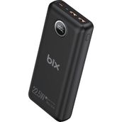 Bix Üç Portlu 20.000 mAh 22.5w Süper Hızlı Şarj 4.0 Pd Giriş/çıkışlı Led Göstergeli Siyah Powerbank