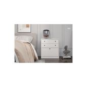 BK Concept Çıtasız KMD-1045-Ç İki Çekmeceli Kapaklı Beyaz Komidin