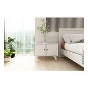 BK Concept Çıtasız KMD-1070-Ç 2 Kapaklı Ayaklı Beyaz Komidin