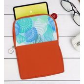 BK Gift Deniz Kabukları Tasarımlı Taşınabilir Koruyucu Tablet Kılıfı & Organizer Çanta - Turuncu-1