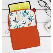 BK Gift Denizci Tasarımlı Taşınabilir Koruyucu Tablet Kılıfı & Organizer Çanta - Turuncu-1