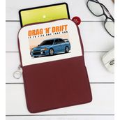BK Gift Drag N Drift Tasarımlı Taşınabilir Koruyucu Tablet Kılıfı & Organizer Çanta - Bordo-1