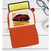 BK Gift Drift Car Tasarımlı Taşınabilir Koruyucu Tablet Kılıfı & Organizer Çanta - Turuncu-1