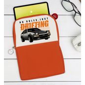 BK Gift Drifting Tasarımlı Taşınabilir Koruyucu Tablet Kılıfı & Organizer Çanta - Turuncu-1