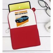 BK Gift Fast Forward Tasarımlı Taşınabilir Koruyucu Tablet Kılıfı & Organizer Çanta - Kırmızı-1