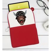 BK Gift Goril Tasarımlı Taşınabilir Koruyucu Tablet Kılıfı & Organizer Çanta - Kırmızı-1