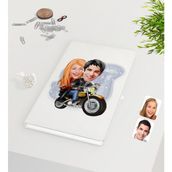 BK Kişiye Özel Sevgililer Karikatürlü Beyaz Defter-17