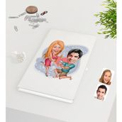 BK Kişiye Özel Sevgililer Karikatürlü Beyaz Defter-19