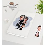 BK Kişiye Özel Sevgililer Karikatürlü Beyaz Defter-6