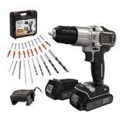 Black & Decker BDCHD18SC2K-QW Silver Çift Akülü 18 V 2x1.5 A Darbeli Matkap Seti