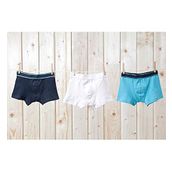 Blackspade 9395 Lacivert Aqua Beyaz 3'lü Paket Erkek Çocuk Boxer