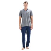 Blackspade Erkek Pijama Takımı, Kısa Kol, Gri Melanj, M Beden