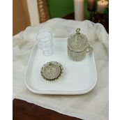 Bliss Nişan Damat Kahve Tepsisi Beyaz