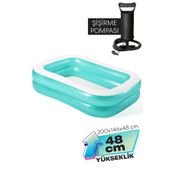 Blooma Dikdörtgen Şişme Büyük Boy Aile Havuzu 200x150 cm