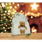 Blotch Bear Pelüş Kahve Ayıcıklı Bere Renkli Tedy Figürlü Unisex Mor Örgü