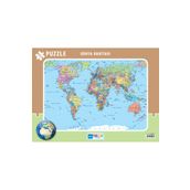 Blue Focus Dünya Haritası Frame Puzzle 72 Parça