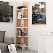 BM Dekor Sky Teak Beyaz Kitaplık